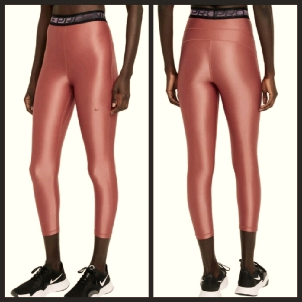 NEW! NIKE Pro High Rise 7/8 Althletic Trainer Legging Canyon Rust XS.